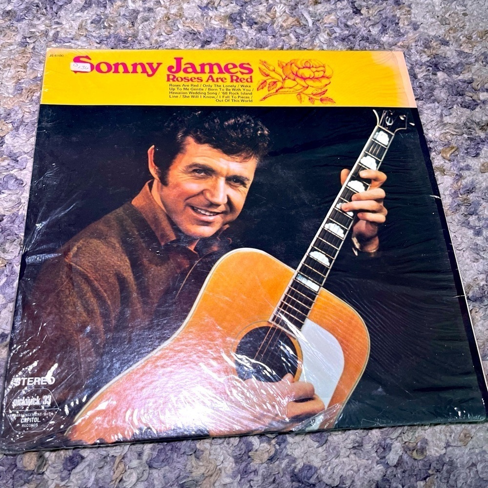 Sonny James -Roses are Red- vintage vinyl record from 1971